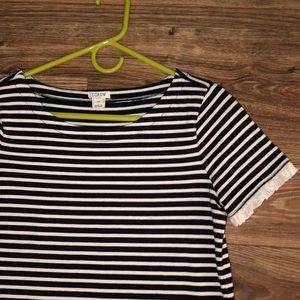 J.CREW Striped T Shirt Dress